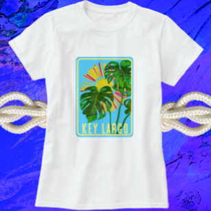 Camiseta Key Largo Florida Sunshine Férias Tropicais