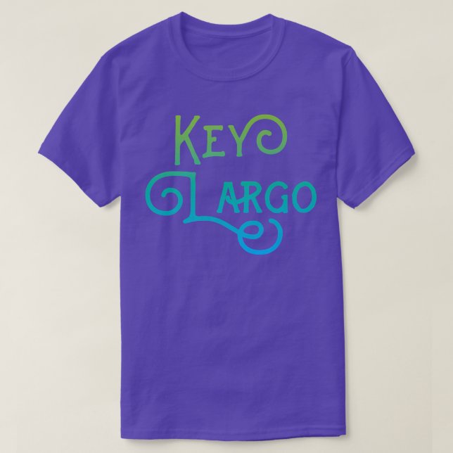 Camiseta Key Largo Florida Typographic Design  (Frente do Design)