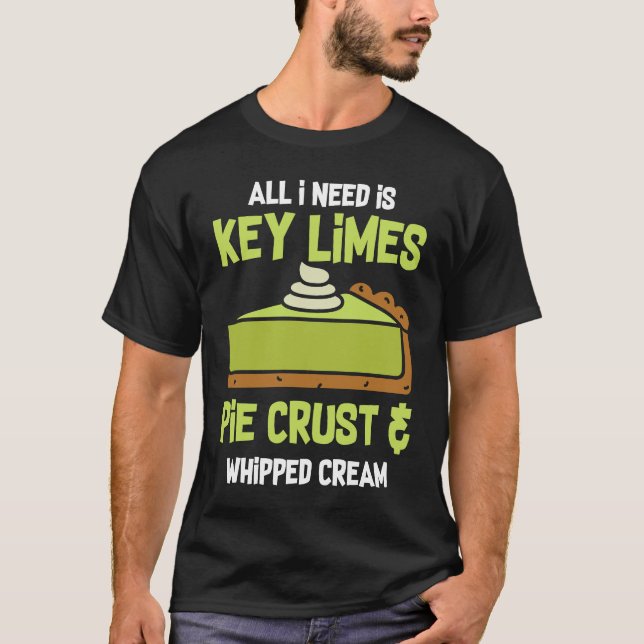 Camiseta Key Limes Pie Crust and Whipped Cream (Frente)