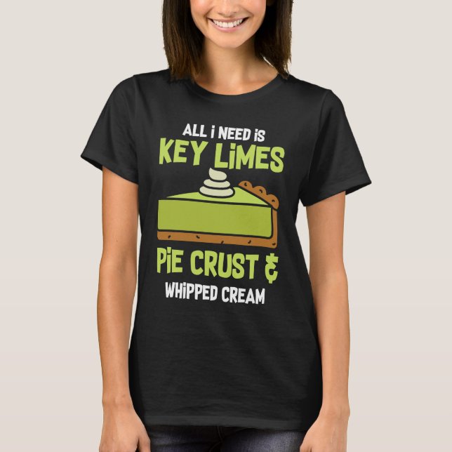 Camiseta Key Limes Pie Crust and Whipped Cream (Frente)