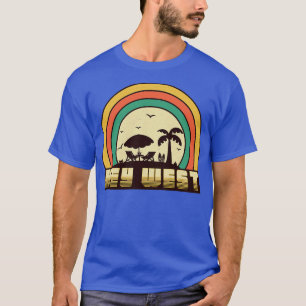 Camiseta Key West Beach Vintage Retro Sunset Estilo