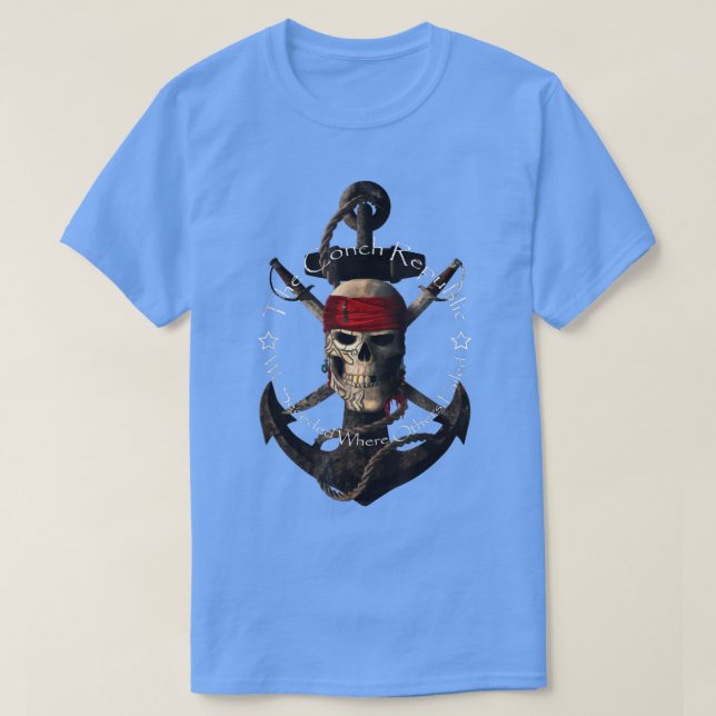 Camiseta Key West Conch Republic We Seceded Where Others Fa (Frente do Design)