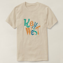 Camiseta Key West - design de tipografia de diversão
