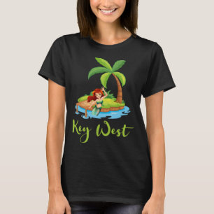Camiseta Key West Florida Beach Mermaid Summer