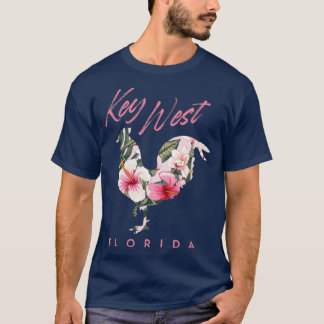 Camiseta Key West Florida Chicken Flower Hibiscus Sou