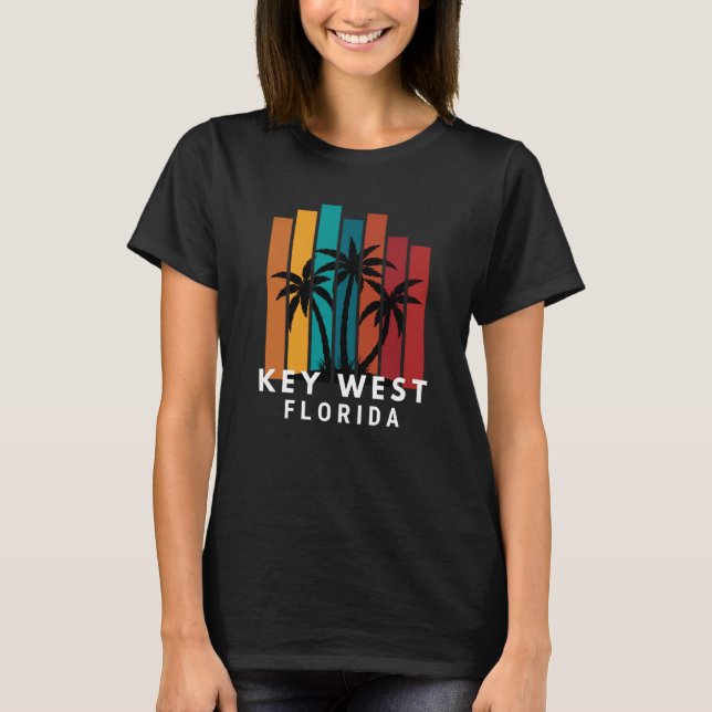 Camiseta Key West Florida Family Vacation Beach Tropical (Frente)