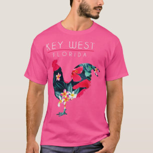 Camiseta Key West Florida Flower Hibiscus Chicken Sou