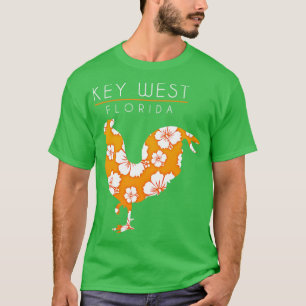 Camiseta Key West Florida Flower Hibiscus Chicken Sou