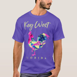 Camiseta Key West Florida Flower Hibiscus Chicken Sou