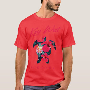 Camiseta Key West Florida Hibiscus Flower Sea Turtle Lover