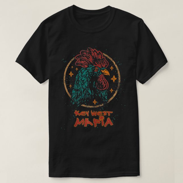 Camiseta Key West, Florida  Rooster  (Frente do Design)