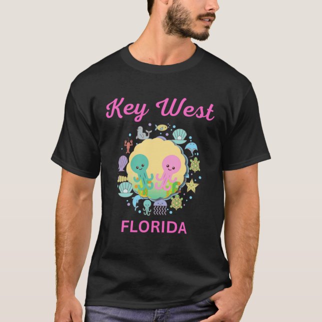 Camiseta Key West Florida Sea Animals (Frente)