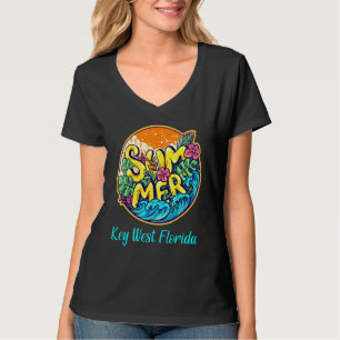 Camiseta Key West Florida Summer Sea Vacing Beaches Sun S