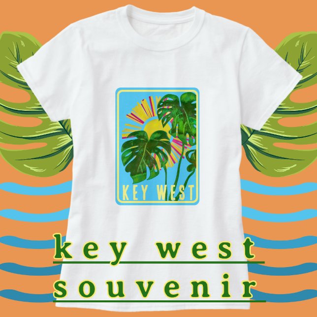 Camiseta Key West Florida Sunshine - Férias Tropicais (Bright fun Key West, Florida shirt.)