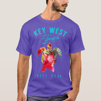 Camiseta Key West Florida Tropical Hibiscus Flowers Sea