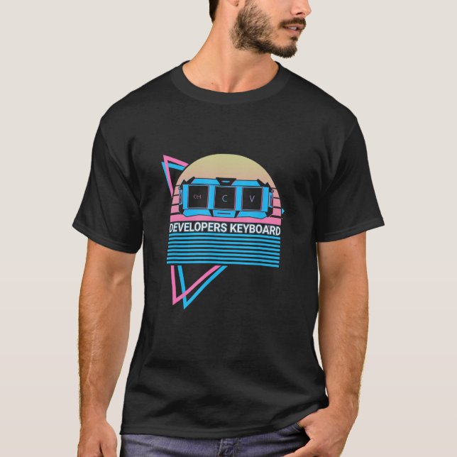 Camiseta Keyboar dos desenvolvedores de codificação de prog (Frente)