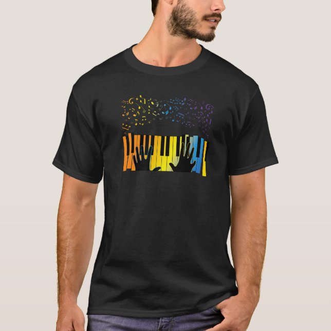 Camiseta Keyboard Piano Player Musical Keybomally Gag Ou (Frente)