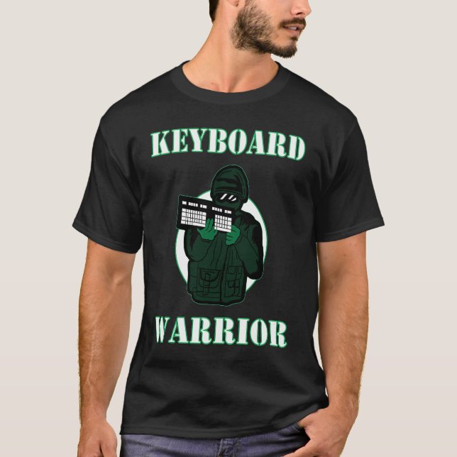 Camiseta Keyboard Warrior  Gaming Gamer Keyboard Hater Nerd (Frente)