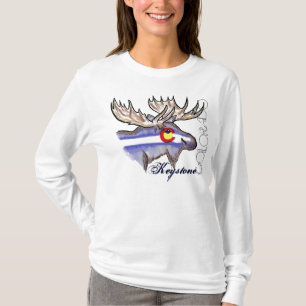 Camiseta Keystone Colorado elk, senhoras hoodie