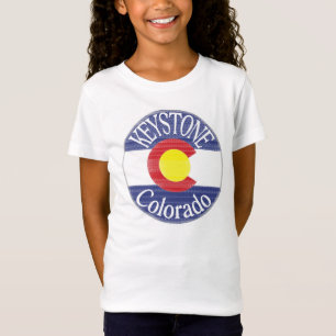 Camiseta Keystone Colorado Girls circula sinalizador tee