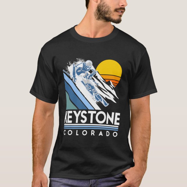 Camiseta Keystone Colorado Retro Ski (Frente)