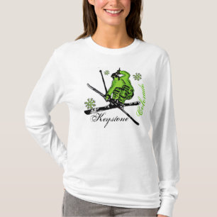 Camiseta Keystone Colorado — tema verde senhoras ski hoodie