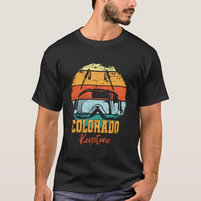 Camiseta Keystone Colorado Vacation Ski Mountain Snowboardi (Frente)