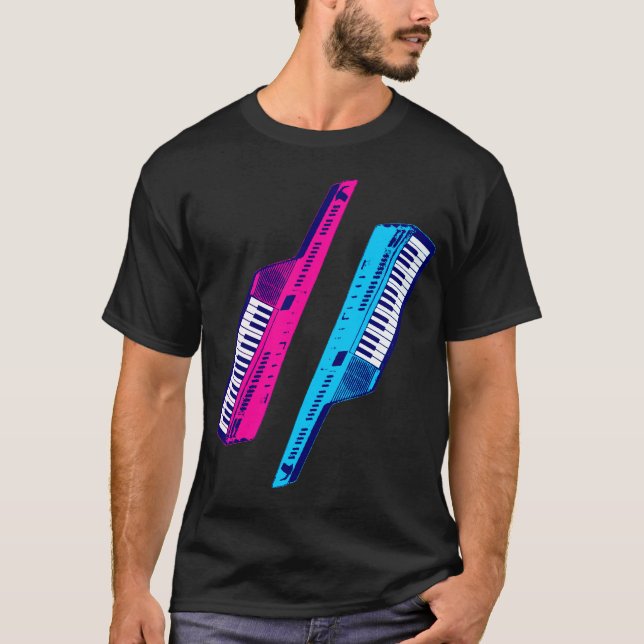 Camiseta Keytar de anos 80 de Tigre Corey (Frente)