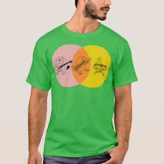 Camiseta Keytar Platypus Venn Diagram Purple Orange Yellow