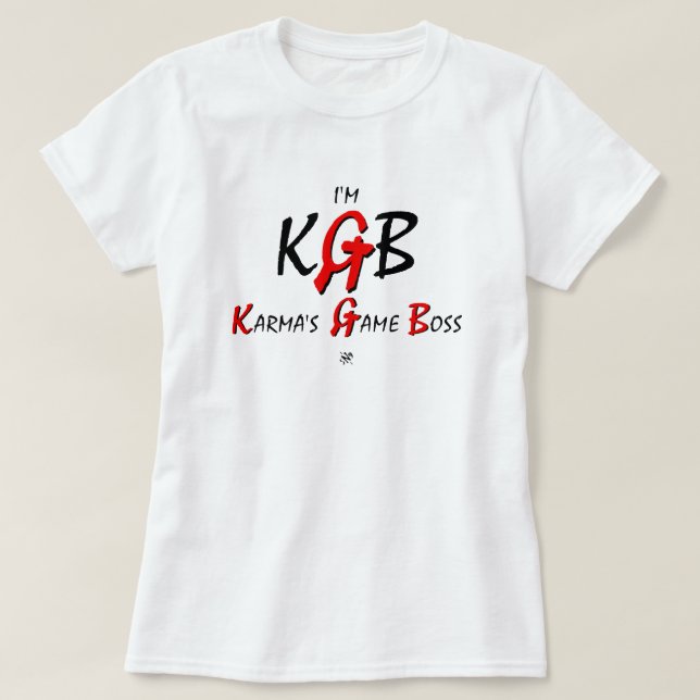 Camiseta KGB & karma pun v1 (Frente do Design)