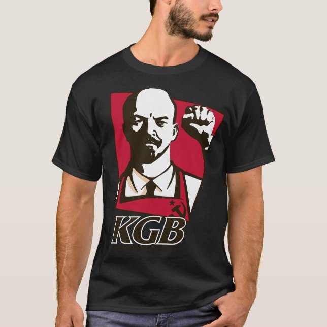 Camiseta KGB Lenin Putin Rússia soviética Propaganda NKVD R (Frente)