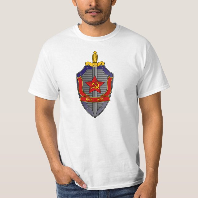 Camiseta KGB, serviço de segurança da União Soviética, URSS (Frente)
