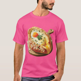 Camiseta Khachapuri Pão Georgiano de Queijo e Ovo Sobre Mad
