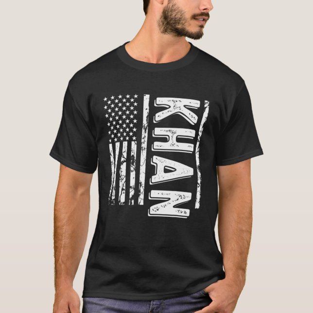 Camiseta Khan Sobrenome Funny Surname Equipe Khan Família T (Frente)