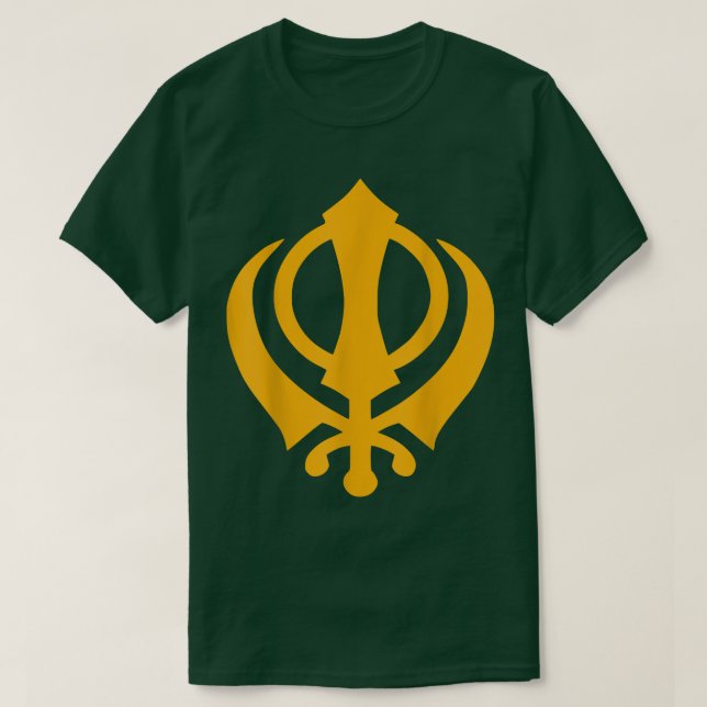 Camiseta KhandaSikhism Sikh Espada Deus Símbolo Tee (Frente do Design)