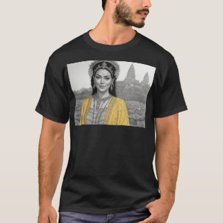 Camiseta Khmer Princess Gracing Angkor Wat