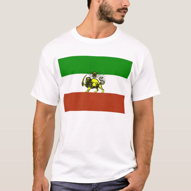 Camiseta khorshid do shiro - bandeira de Irã (Frente)