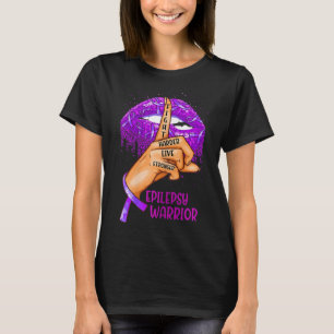 Camiseta Ki Suporte a Consciência Epilepsia Lábios Figurino