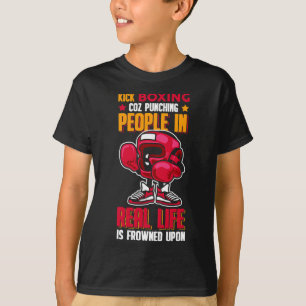 Camiseta Kick Boxing Soco em Pessoas Desaprovado