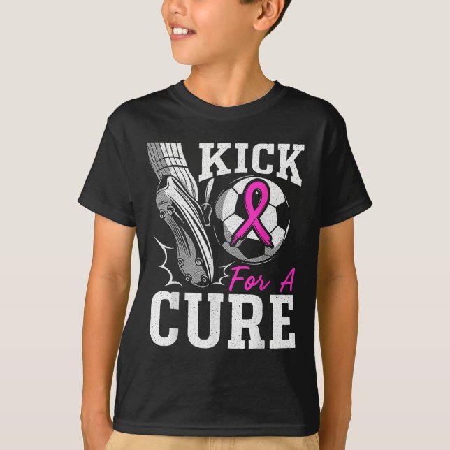 Camiseta Kick For A Breast Cancer Awareness Nk Ribbon Socce (Frente)