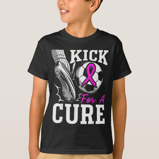 Camiseta Kick For A Breast Cancer Awareness Nk Ribbon Socce (Frente)