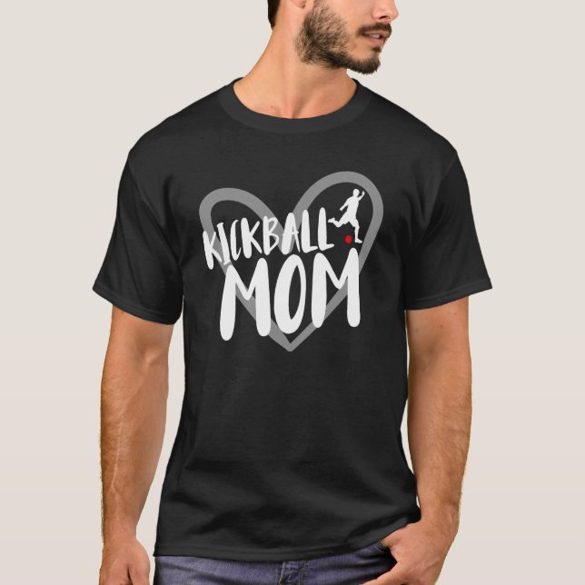 Camiseta Kickball Mãe Coração Kickball (Frente)