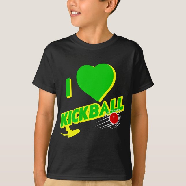 Camiseta kickball, verde (Frente)