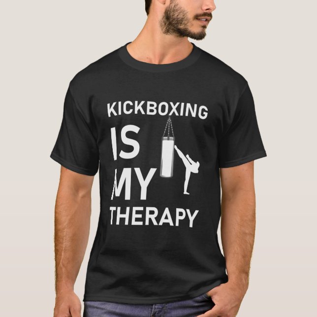 Camiseta Kickboxe É Minha Terapia - Boxing - Boxer (Frente)