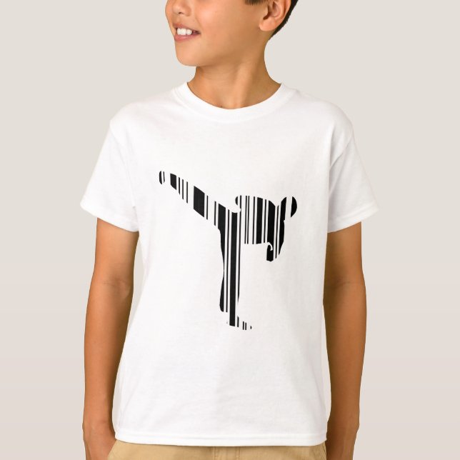 Camiseta KICKBOXER BAR CODE Padrão de Código de Barras de K (Frente)