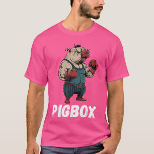 Camiseta Kickboxer Mma Pig Boxer Boxer Luvas Kickb