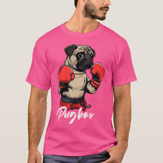 Camiseta Kickboxer Pug Dog Boxer Luvas Boxing Kickboxer B