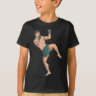 Camiseta Kickboxer se prepara para atacar