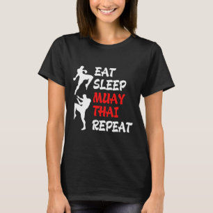 Camiseta Kickboxing Boxe Tailandesa Comer Dormir Muay Thai