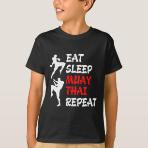 Camiseta Kickboxing Boxe Tailandesa Comer Dormir Muay Thai